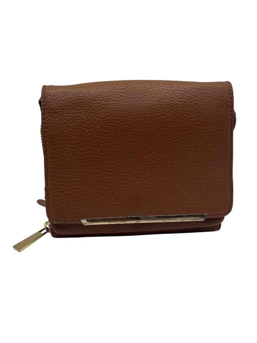 Vince Camuto Brown Faux Leather Crossbody Bag